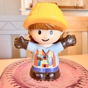 Fisher-Price Little People Construction Worker Kids OS Yellow Good Braids 2021